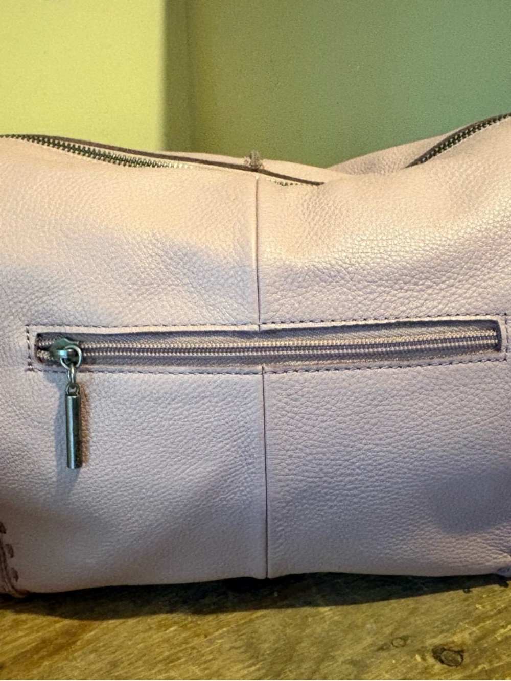 The Sak Leather Shoulder Bag in Rosewood with Tan Strap - Picture 3 of 9